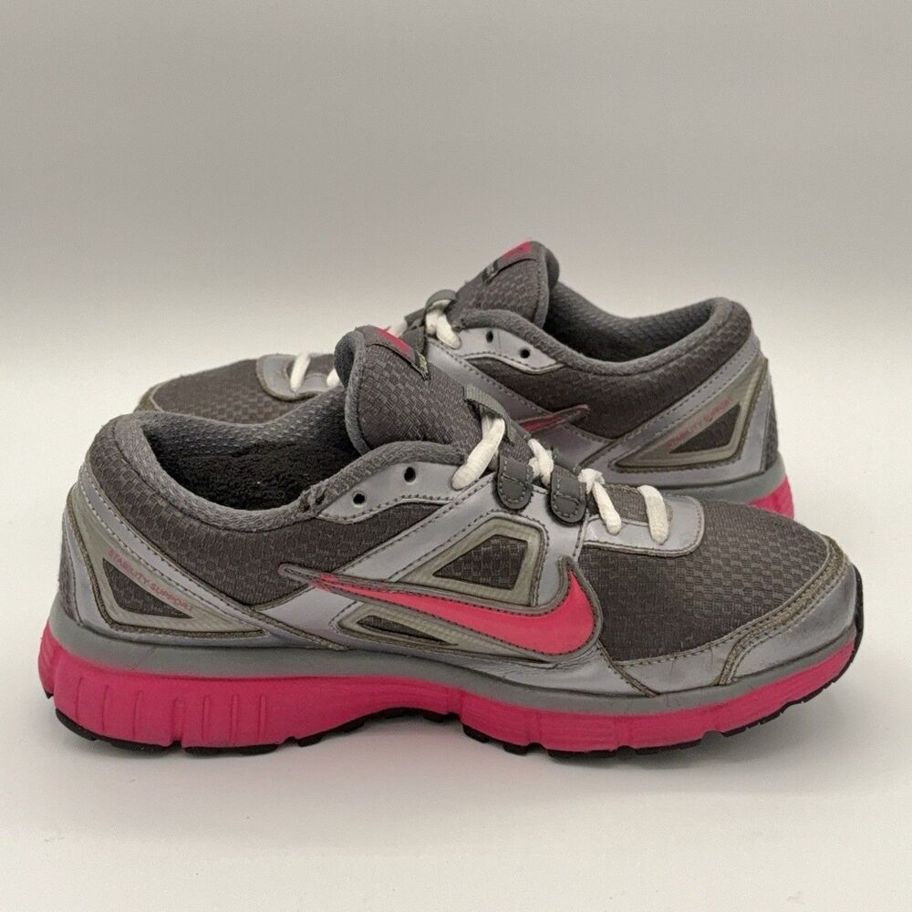 Nike Dual Fusion ST Running Shoes Gray Pink Breathable Mesh Sneakers Size 6.5 - Picture 5 of 11